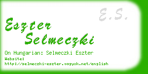 eszter selmeczki business card